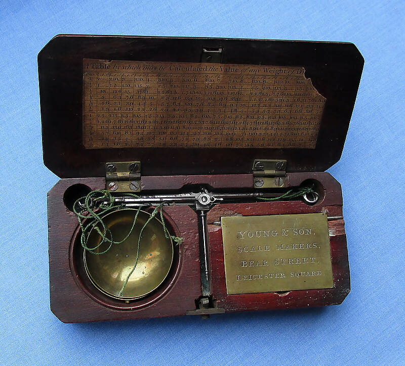 Georgian Diamond Merchants Travelling Scales/Balance/Young & Son,Leicester Square