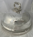 Matthew Boulton Late Georgian Silver Plated Crested Game Meat Dome.
