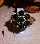 New Opal (Round) 925 Sterling Silver Ring (Size T)