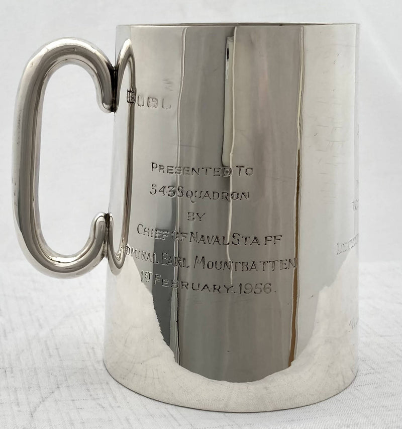 Silver Tankard Presented to 543 Squadron RAF by Chief of Naval Staff Admiral Earl Mountbatten.