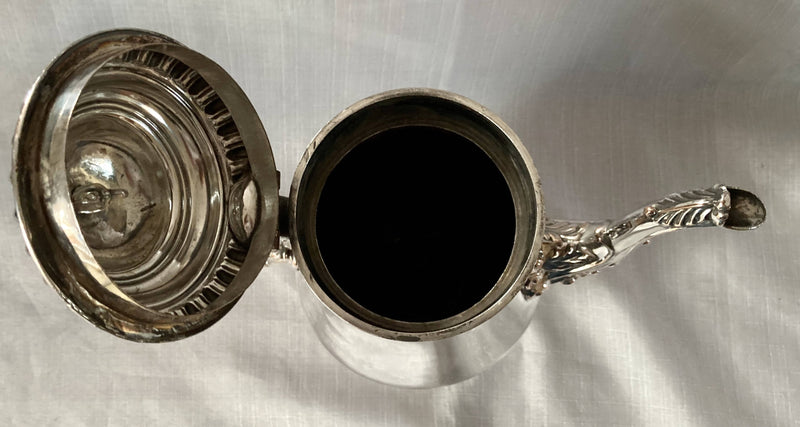 Georgian, George IV period, large Old Sheffield Plate coffee pot, circa 1820.