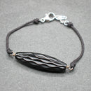 Lalique “Briolette” black crystal bracelet