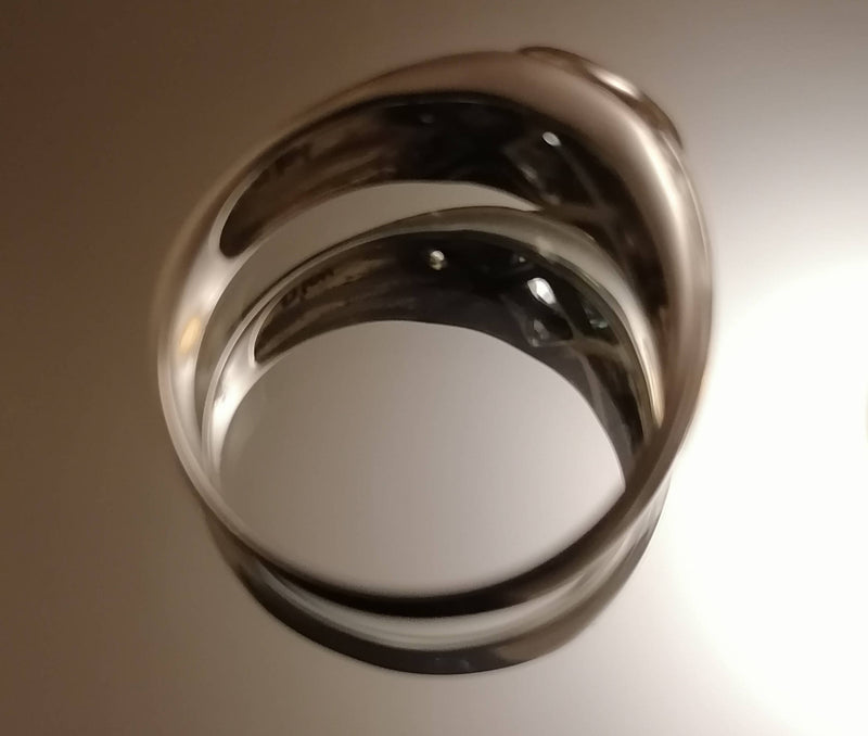 New Sterling Silver Ratanakiri Blue Natura & Cambodian Zircon Ring - Size X