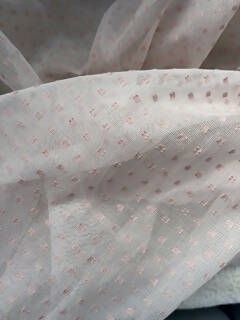 Scottish Madras By the Meter Polka Dot in Baby Pink 48” Wide to finish