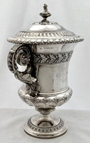 Georgian, George IV, Silver Cup & Cover, Hunting & Coursing Interest. London 1824 Joseph Angell I. 43.6 troy ounces.
