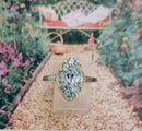 New Paraibe Apatite Cluster Ring  in Sterling Silver - Size P/Q