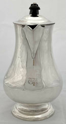 Georgian, George IV, Silver Hot Water Jug. London 1825 Michael Starkey. 20.2 troy ounces.