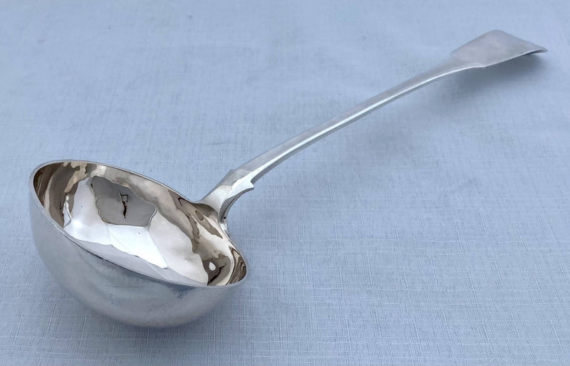 Maltese Roman Standard Silver Soup Ladle, Geraldo Pace, circa 1860. 6.7 troy ounces.