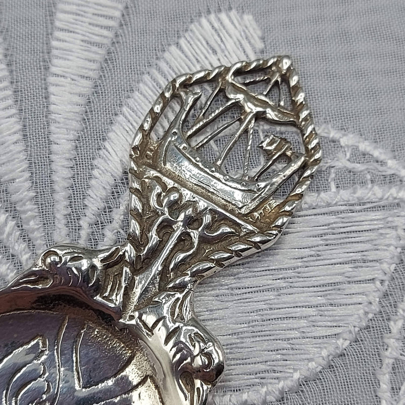 Silver Tea Caddy Spoon Edinburgh 1937
