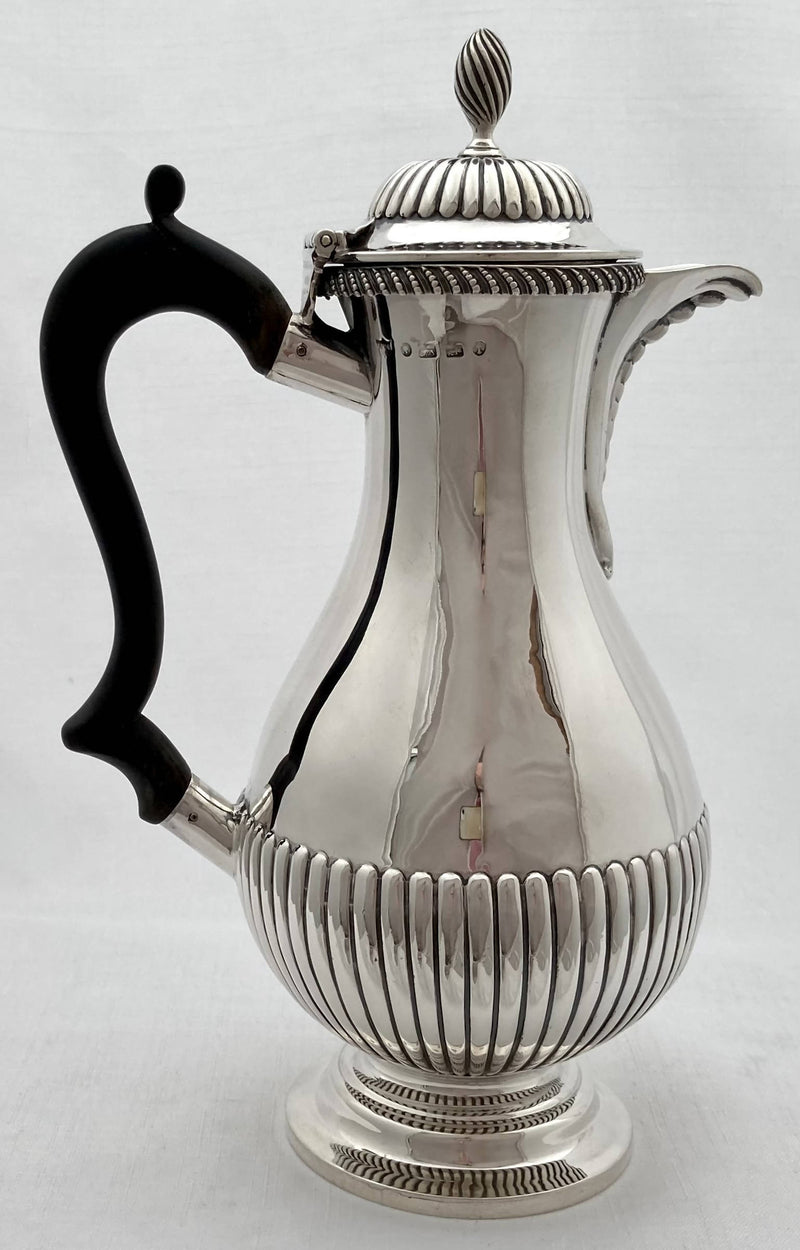 Victorian Silver Hot Water Jug. Birmingham 1883 Samuel Walton Smith. 15.7 troy ounces.