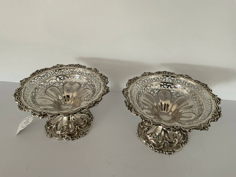 Edward Vll Sterling silver tazzas