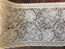 Laura Rose cream cotton floral cafe curtain topper Curtain valance panel 18” drop by the metre