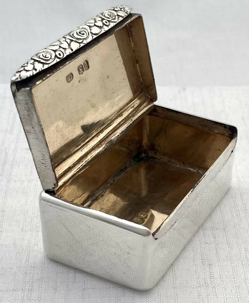 Georgian, George III, Silver Snuff Box. London 1817 George Pearson. 3.4 troy ounces.