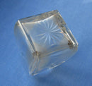 Antique Silver & Cut Glass Glue Pot/Brush/Hallmarked Birmingham 1910