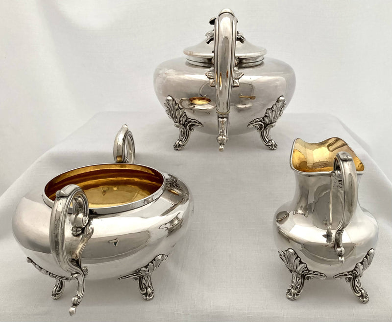 Late Georgian Old Sheffield Plate Tea Set. Blagden Hodgson & Co Sheffield, circa 1825 - 1835