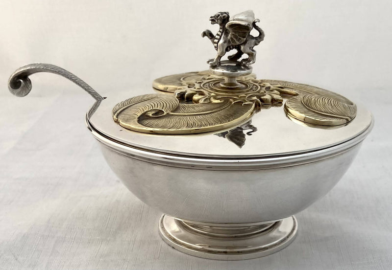 Elizabeth II Silver Bowl & Sifter Ladle for the Investiture of Charles, Prince of Wales. London 1968 Asprey & Co. Ltd. 17.4 troy ounces.