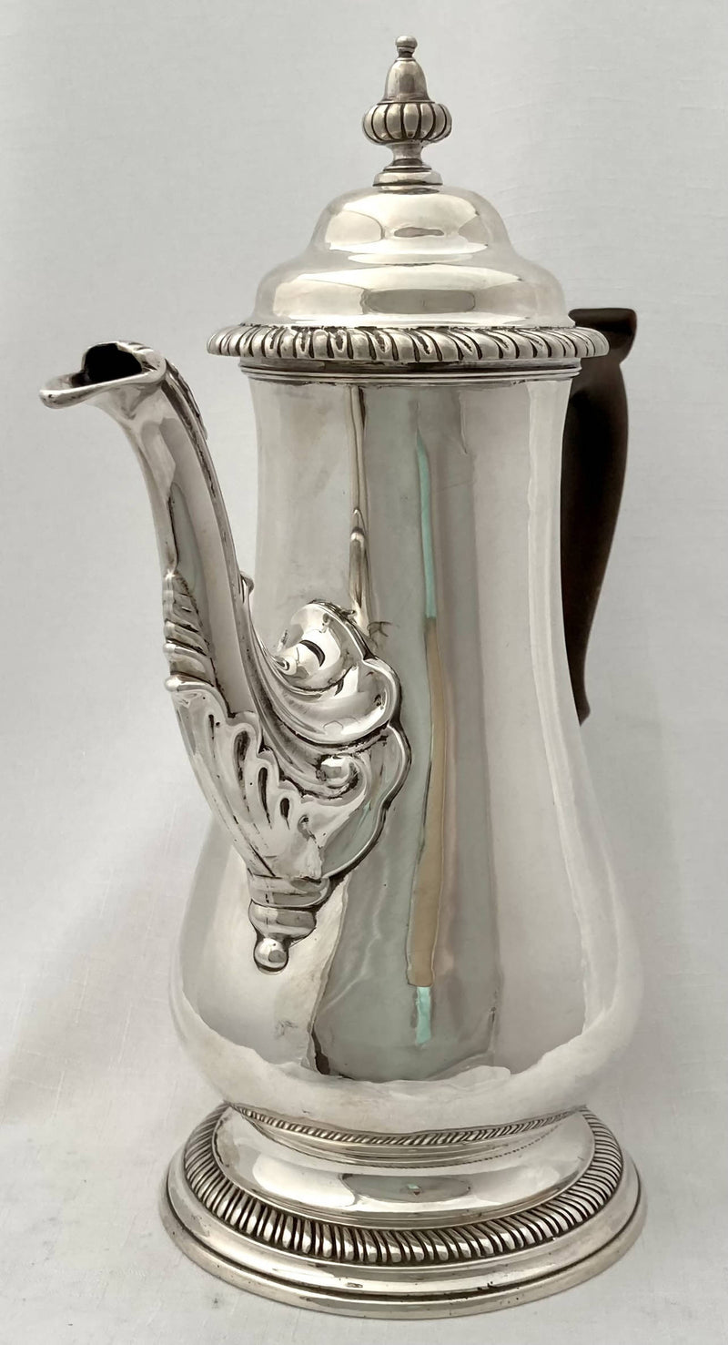 Georgian, George III, Silver Coffee Pot. London 1761 William Shaw II. 26 troy ounces.