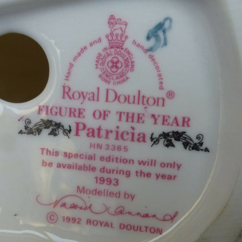 Royal Doulton Figurine of The year 1993 - Patricia HN3365