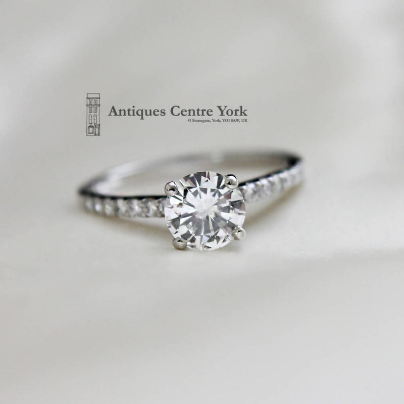 Platinum Certified Diamond 0.99ct Solitaire Ring