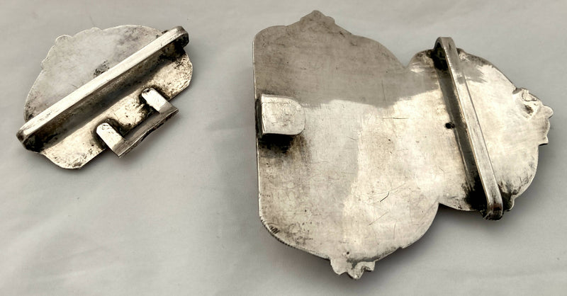 Burmese White Metal Figural Relief Buckle. 1.7 troy ounces.