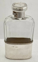 Edwardian Silver & Cut Glass Hip Flask. London 1910 Asprey & Co. Ltd.