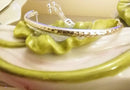 New Sterling Silver Adjustabe Decorative Bangle/Bracelet