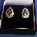 Silver Blue Topaz Earrings