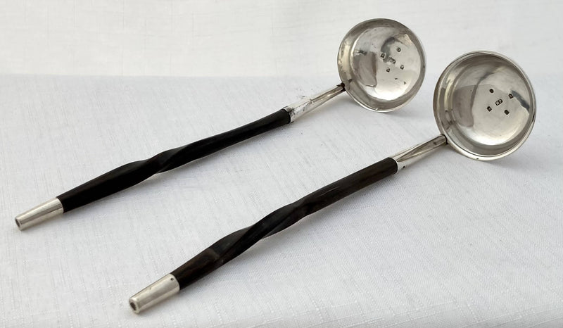 Victorian Pair of Scottish Silver Cream Ladles. Glasgow 1850/52.