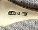 Cased set of six silver plated Art Nouveau teaspoons.