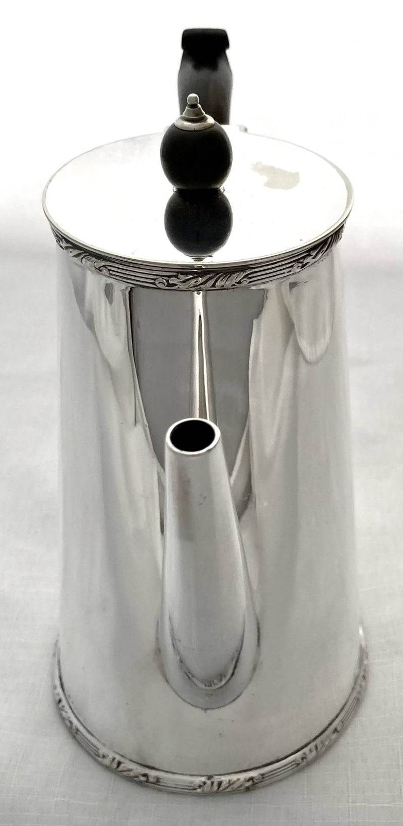 Edwardian Silver Plated Coffee Pot. Asprey & Co. circa 1905.