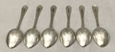 Victorian Set of Six Bright Cut Silver Teaspoons. Exeter 1876 Josiah Williams & Co. 2.5 troy ounces.