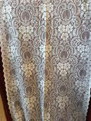 Marthe - Victorian Style white Cotton Lace Curtain Panelling By The Metre- Width 90cms - 36""