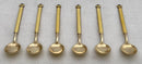 Cased Set of Six Art Deco Silver Gilt & Guilloche Enamel Demitasse Spoons. David Andersen, Norway. 2 troy ounces.