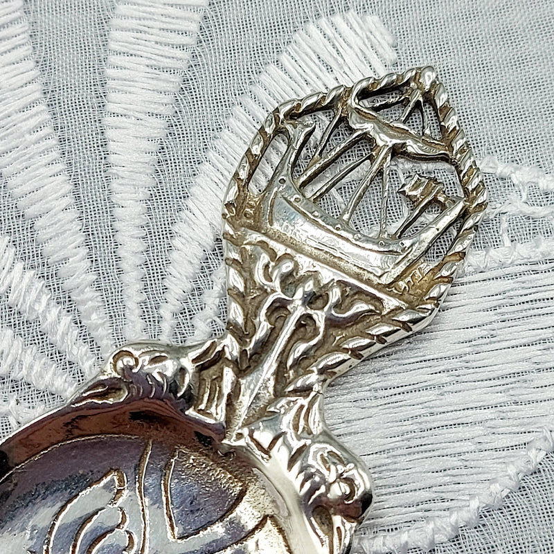 Silver Tea Caddy Spoon Edinburgh 1937