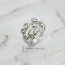 9ct White Gold Diamond Bubble Ring 1.30cts