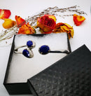 New Luxurious Lapis Lazuli 925 Sterling Silver Bracelet 7.5"