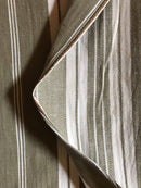 Antique French toile a matelas ticking stripe large panel for projects 80"/50”