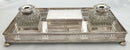 Georgian Old Sheffield Plate Large Gallery Desk Stand, circa 1820.