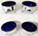 Georgian, George III, set of four silver salts. London 1801 Josiah Snatt. 6.2 troy ounces.