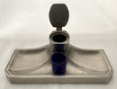 German Jugendstil Pewter Inkstand, circa 1890 - 1900.