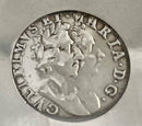 George III period Toddy Ladle Inset with William & Mary 1689 Silver Fourpence Coin.