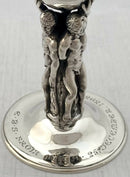 Victorian Silver Presentation Figural Goblet. London 1898 Pairpoint Brothers. 8.4 troy ounces.