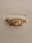 New 1Ct Diamond Ring in 14K Gold Overlay Sterling Silver - Size O