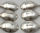George V Cased Set of Six Silver Coffee Bean Spoons. Sheffield 1933 Thomas Turner & Co. 1.8 troy ounces.
