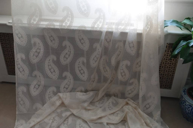 Kashmir - antique design shimmer Curtain Panelling - 66 x 62” Inches long- to finish