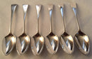 Georgian, George III, set of six silver teaspoons. London 1810, George Wintle. 2.5 troy ounces.