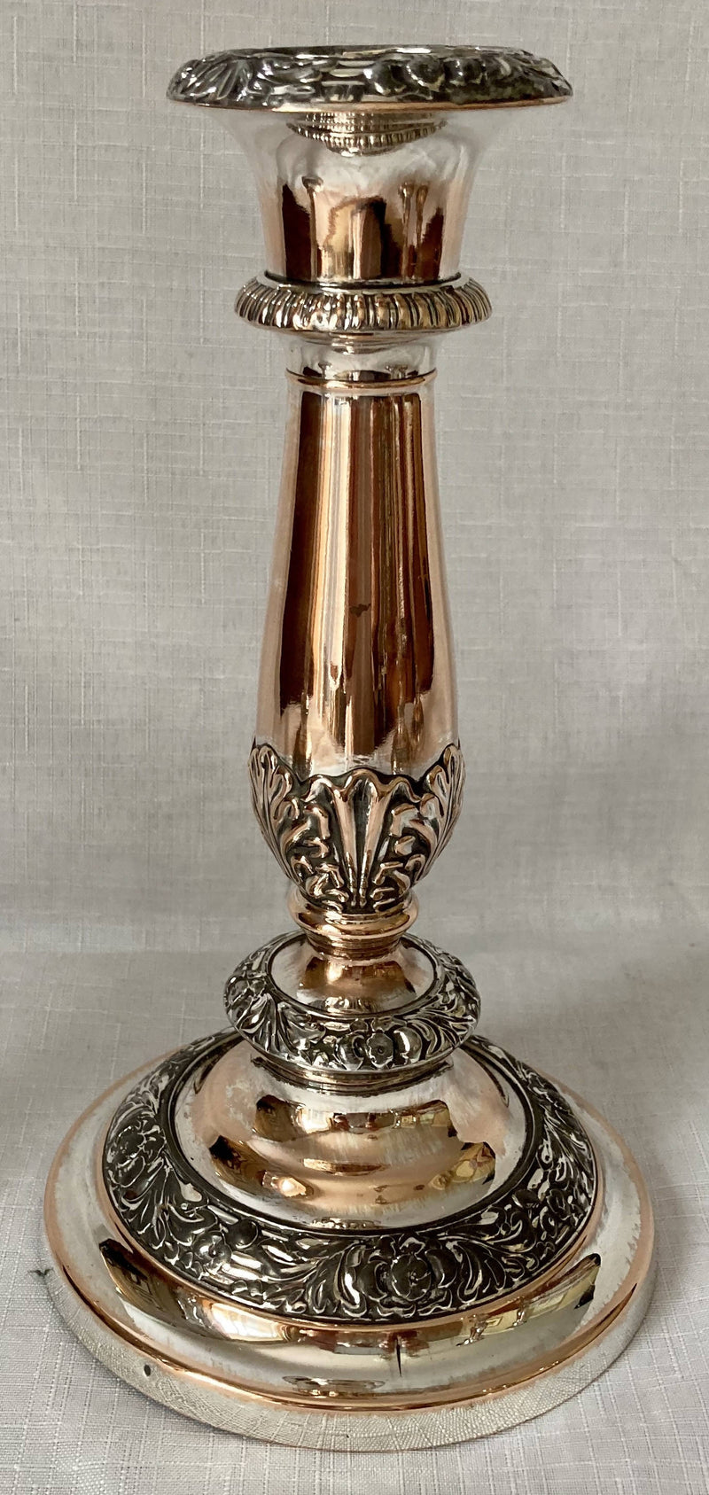 William IV Period Set of Four Old Sheffield Plate Candlesticks, circa 1830.
