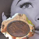 Early Victorian Gold, Enamel & Pearl Mourning Brooch