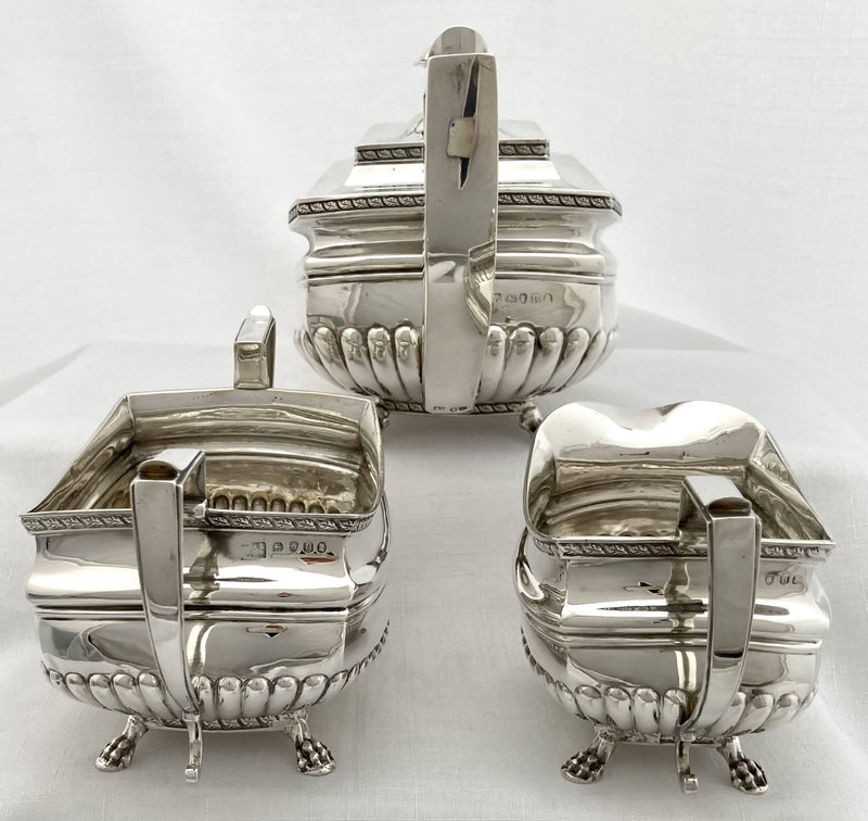 Georgian, George III, Silver Tea Set. London 1812 Alice & George Burrows II. 41 troy ounces.