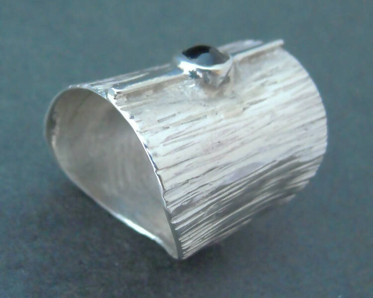 Narissa Mather onyx set spoon bowl silver ring